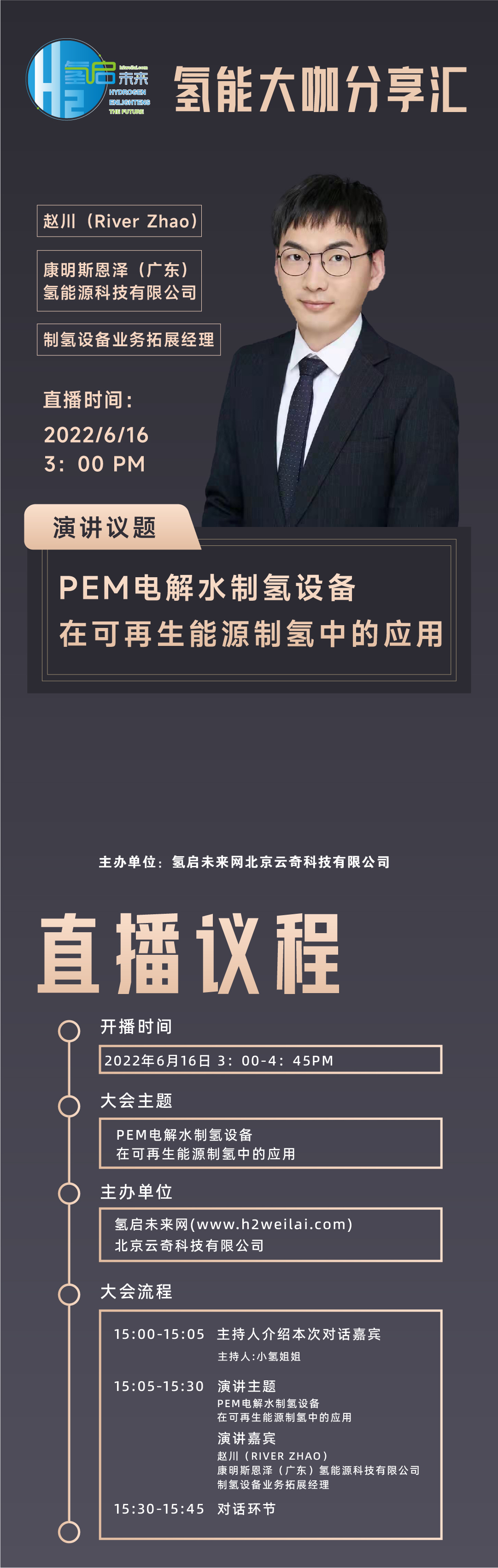 第57期直播預告｜PEM電解水制氫設備在可再生能源制氫中的應用