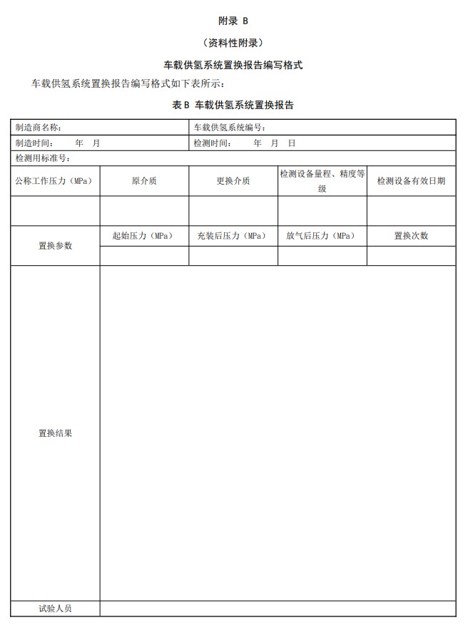 廣東《燃料電池電動汽車車載供氫系統(tǒng)檢測置換技術要求征求意見稿》